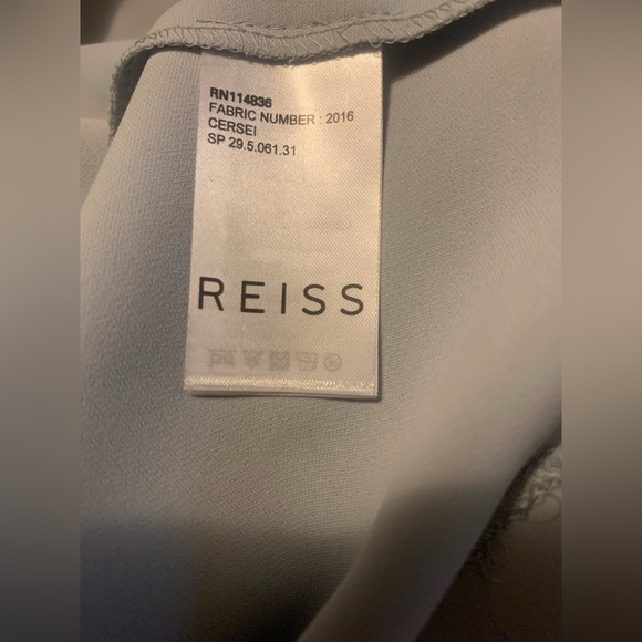 ✨⚡️💥Reiss lace sleeve zipper open exposed back shift dress Sz US 10 - Picture 10 of 14